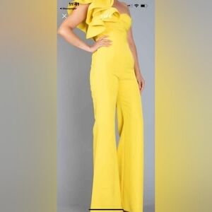 Ruffled One Shoulder Jumpsuit